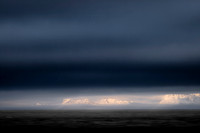 North of Svalbard;  low light on a cloudy day